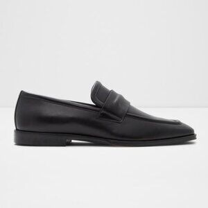 Aldo Bronson Men's Black Leather Dress Slip On Loafers Career Professional 12